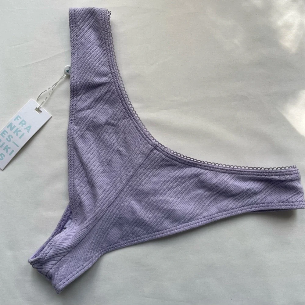 NWT Frankies Bikinis Katarina Cheeky Bikini Bottom Large